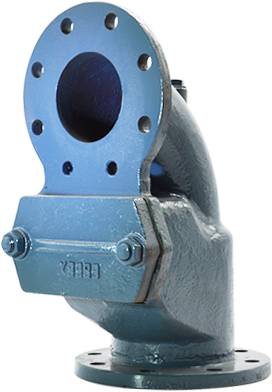 船用法兰铸钢直角防浪阀